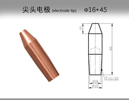 Un bon prix. Astuces d'électrode de cuivre en laiton de soudage par points pour le soudeur Machine de tache en ligne