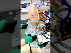 Corbeille de soudage en métal avec soudeur à couture